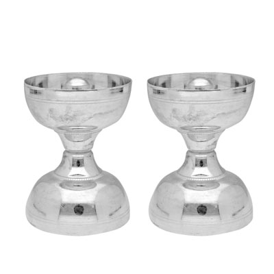 "Samay Silver Diyas - JPSEP-22-116 - Click here to View more details about this Product